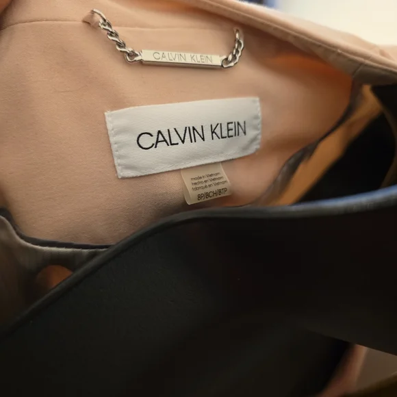 Calvin Klein Pink Collarless Blazer + Purple Ruffle Trim Short Sleeve - sz 8 Lot - Picture 5 of 11